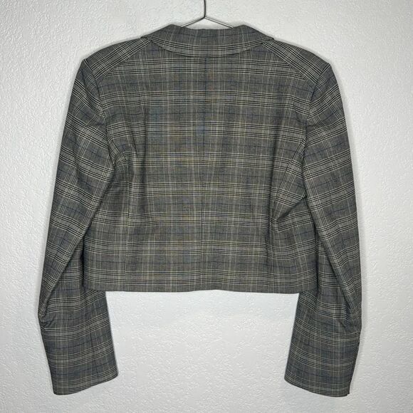 NWT Veronica Beard Fabiola Plaid Crop Blazer Size 12 - Picture 8 of 16